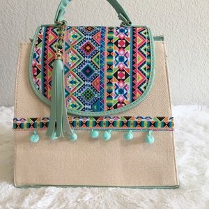 New Mexican artisanal hand bag 3-in 1, crossbody clutch and back pack